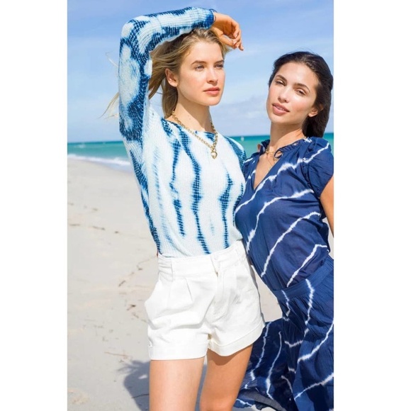 🆕Generation Love Mona High Waist Cuffed Denim White Shorts Classic Fit - Picture 4 of 13